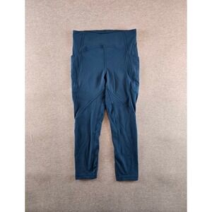 Lululemon Leave‎ The Pack Crop Leggings Womens 6 Nile Blue 23" Gym Athleisure